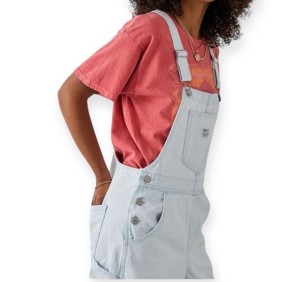 LEVI’S Utility Carpenter Style Light Wash Overalls Size XL NEW - Picture 11 of 11